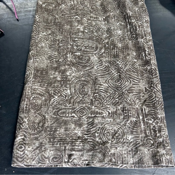 Coldwater Creek XL Linen Blend Soft Wash Ankle Length Pants Batik Design AS-IS - Picture 3 of 16
